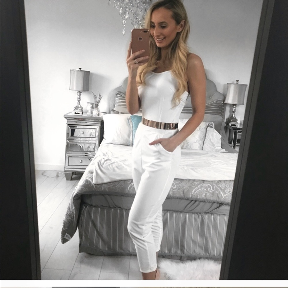 LAST ONE!!! High Waist Jumpsuit w/ Pockets - Picture 6 of 7